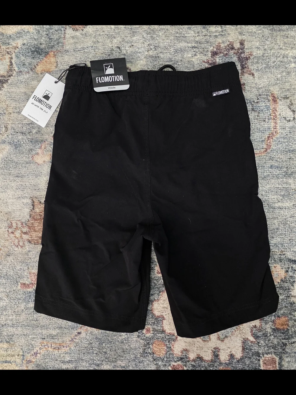 New! Flomotion Boy's Black Performance Swim Shorts